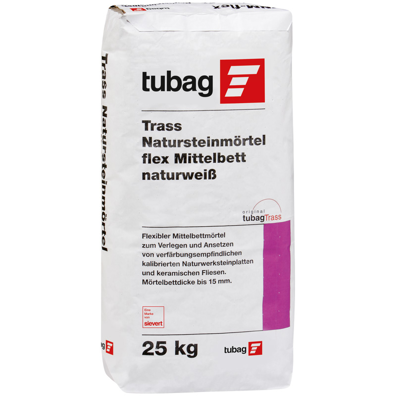 Trass Flexkleber Mittelbett TNM leicht flex 25 Kg Sack